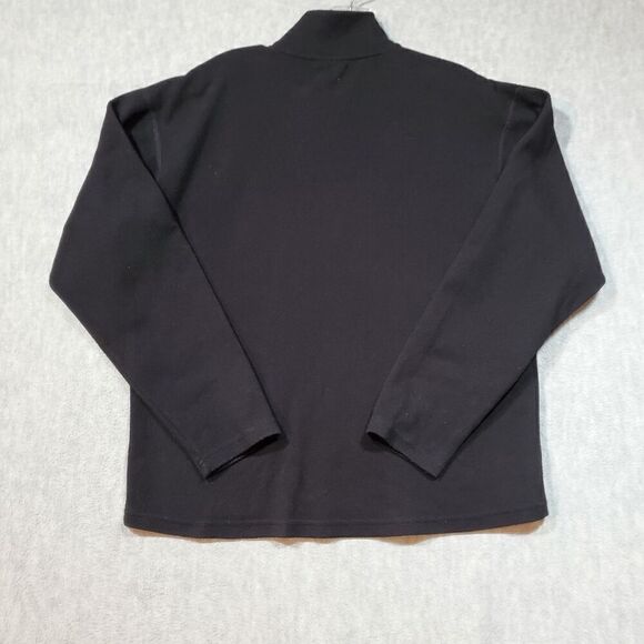 The North Face Sweater Mens Small Black Athletic Fit Logo 1/4 Zip Pullover - Picture 10 of 11